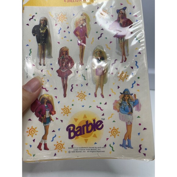 new Vintage Barbie Mattel Sticker 1994 - 4 Sheets - Picture 4 of 6